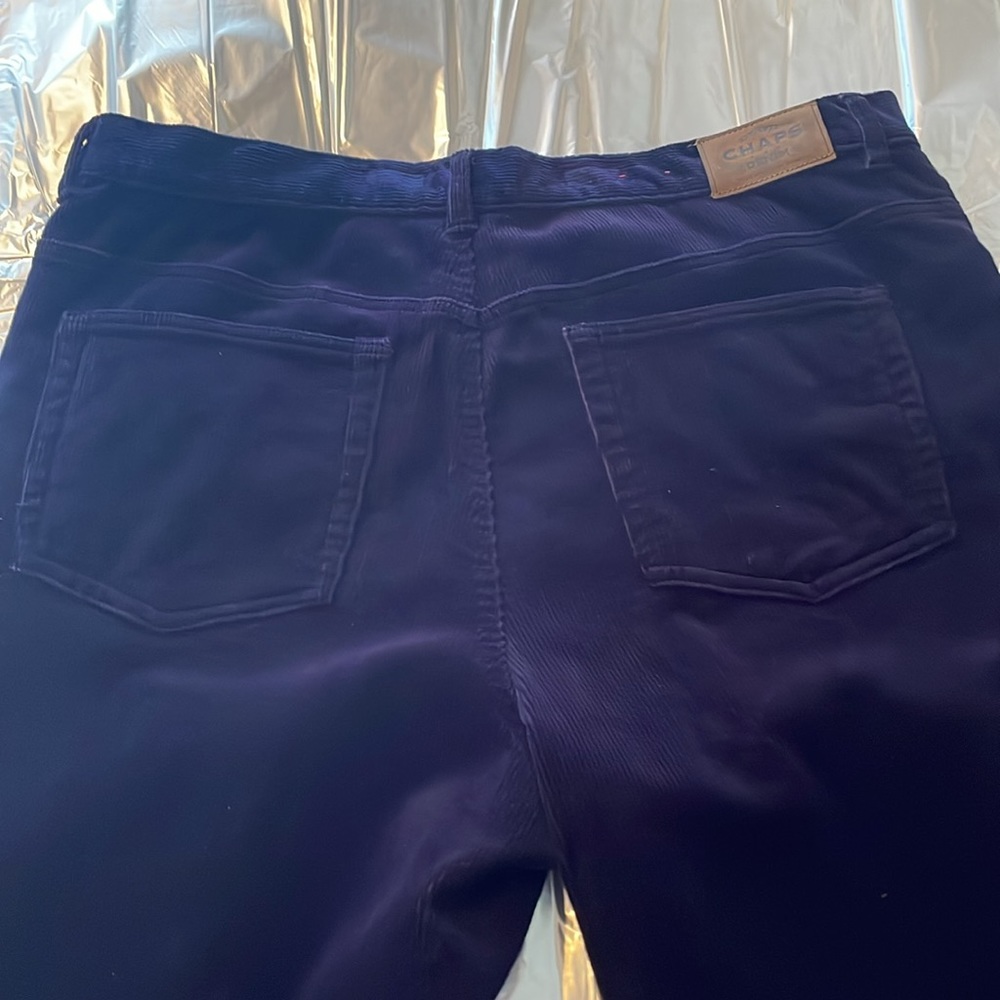 Chaps Size 16 Purple Light weight Corduroy Pants with Flare Leg - Picture 9 of 11